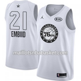 Maillot Homme Philadelphia 76ers Joel Embiid 21 2018 All Star Jordan Brand Blanc Swingman